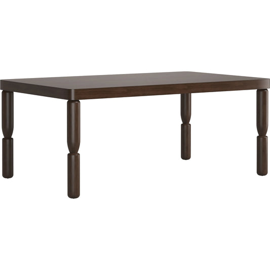 Verge Rectangular Dining Table by A.R.T. Furniture in handcrated walnut. Made from poplar, parawood solids, walnut veneer in a unique style.