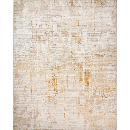 Dawn Rug - 540851 by Surya in light silver, warm grey, khaki. Made from wool, silk in a unique style.