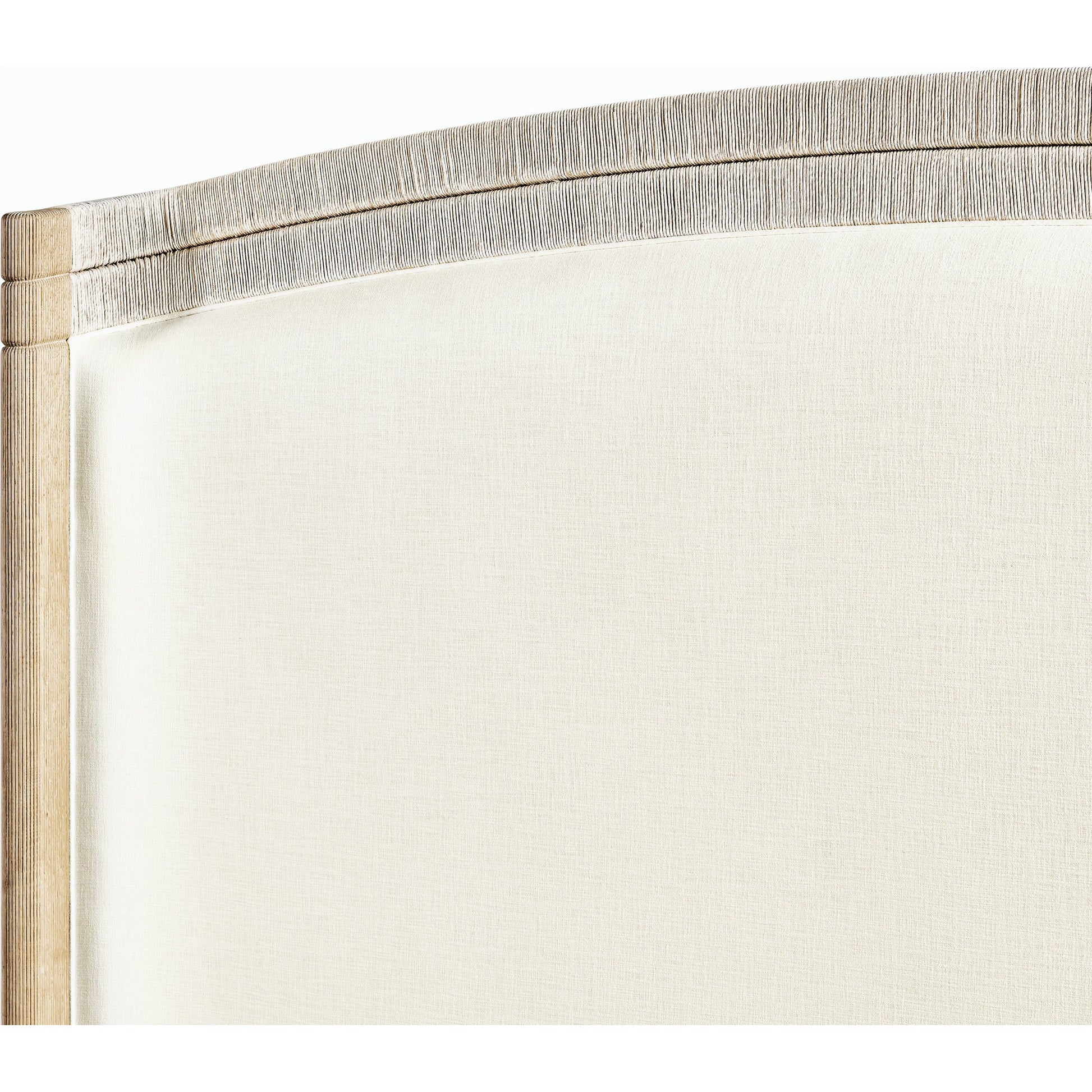 Bowline Shelter Bed by Jonathan Charles in whitewash oak. Made from oak veneers, danish cord, foam, fabric in a modern style.