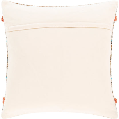Dayna Pillow - 30931 by Livabliss in beige, orange. Made from 100% cotton in a eclectic & global style.
