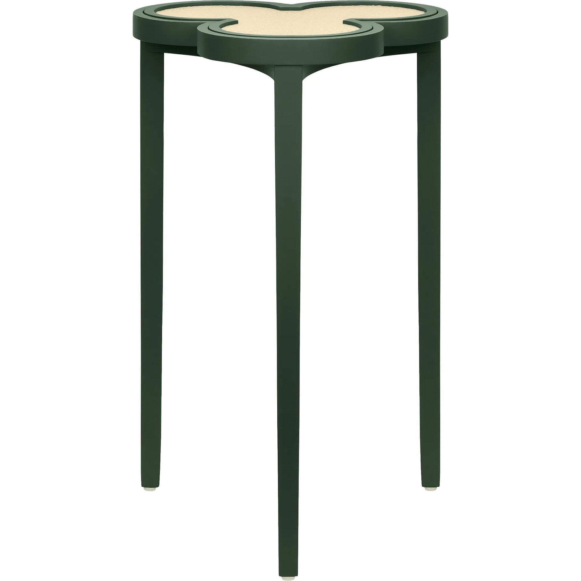 Dylan Clover Cigar Table by Worlds Away. Made from solid wood, mdf, rattan in a eclectic & global style.