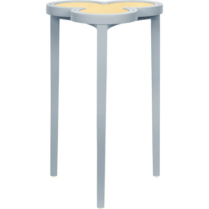 Dylan Clover Cigar Table by Worlds Away. Made from solid wood, mdf, rattan in a eclectic & global style.