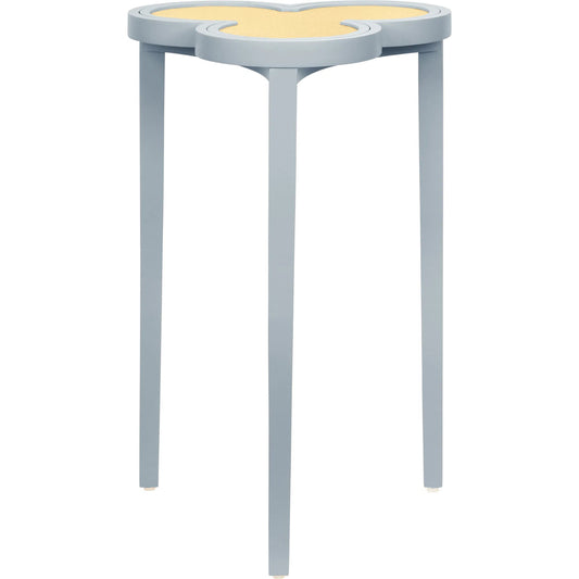 Dylan Clover Cigar Table by Worlds Away. Made from solid wood, mdf, rattan in a eclectic & global style.