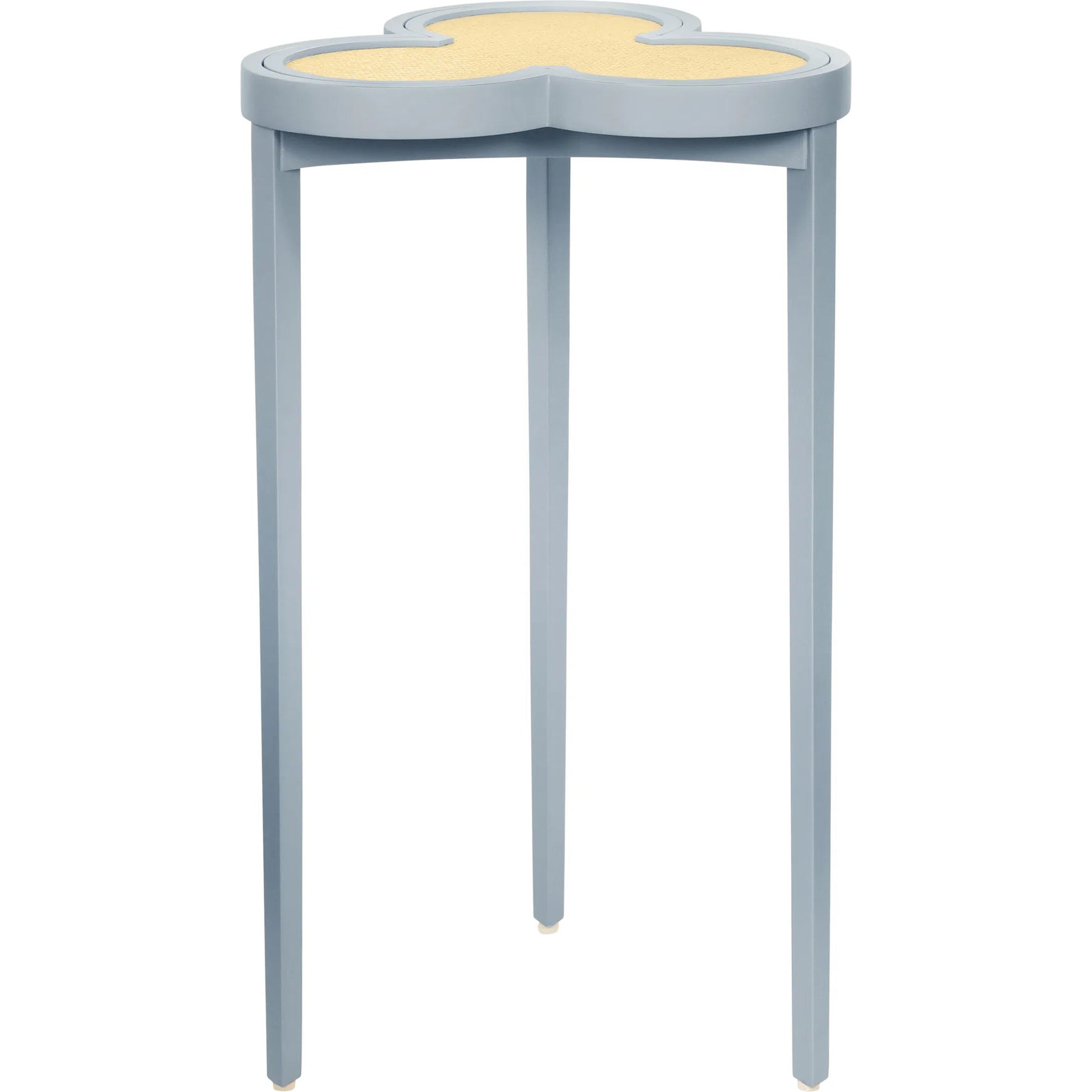 Dylan Clover Cigar Table by Worlds Away. Made from solid wood, mdf, rattan in a eclectic & global style.