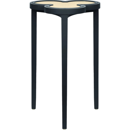 Dylan Clover Cigar Table by Worlds Away. Made from solid wood, mdf, rattan in a eclectic & global style.