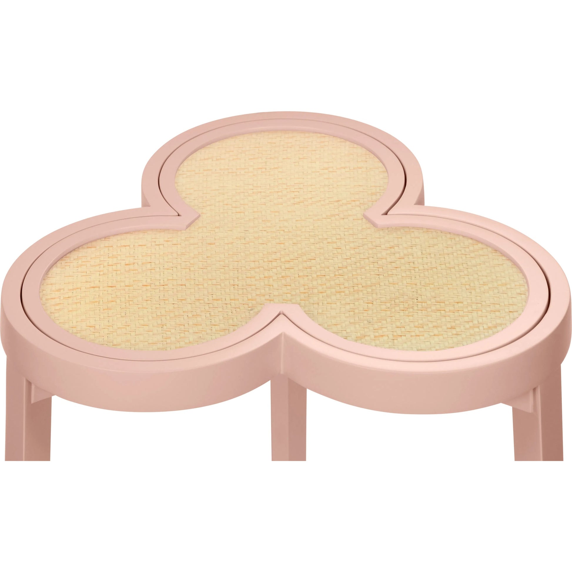 Dylan Clover Cigar Table by Worlds Away. Made from solid wood, mdf, rattan in a eclectic & global style.