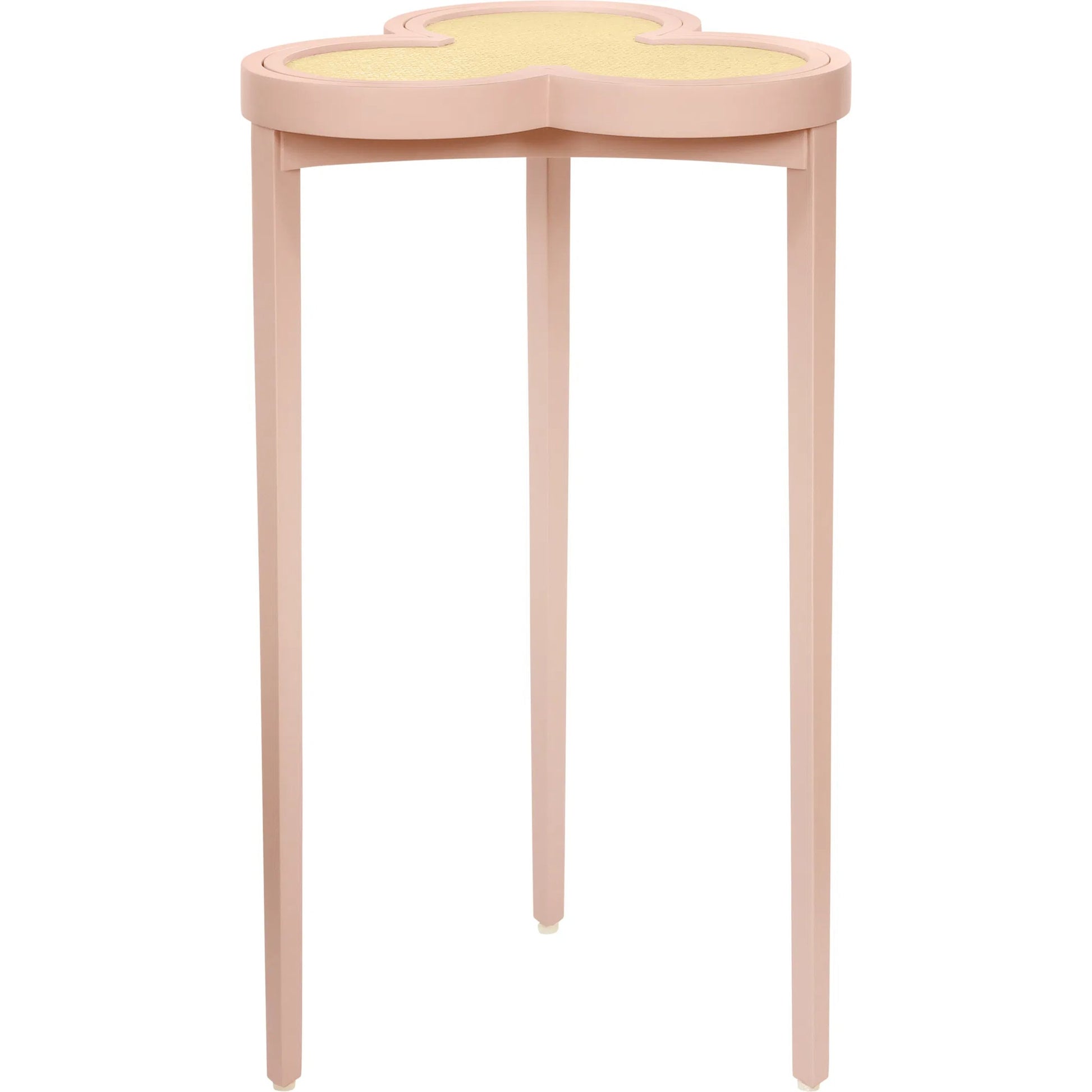 Dylan Clover Cigar Table by Worlds Away. Made from solid wood, mdf, rattan in a eclectic & global style.