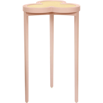Dylan Clover Cigar Table by Worlds Away. Made from solid wood, mdf, rattan in a eclectic & global style.