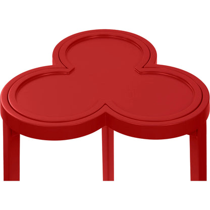 Dylan Clover Cigar Table by Worlds Away. Made from solid wood, mdf, rattan in a eclectic & global style.