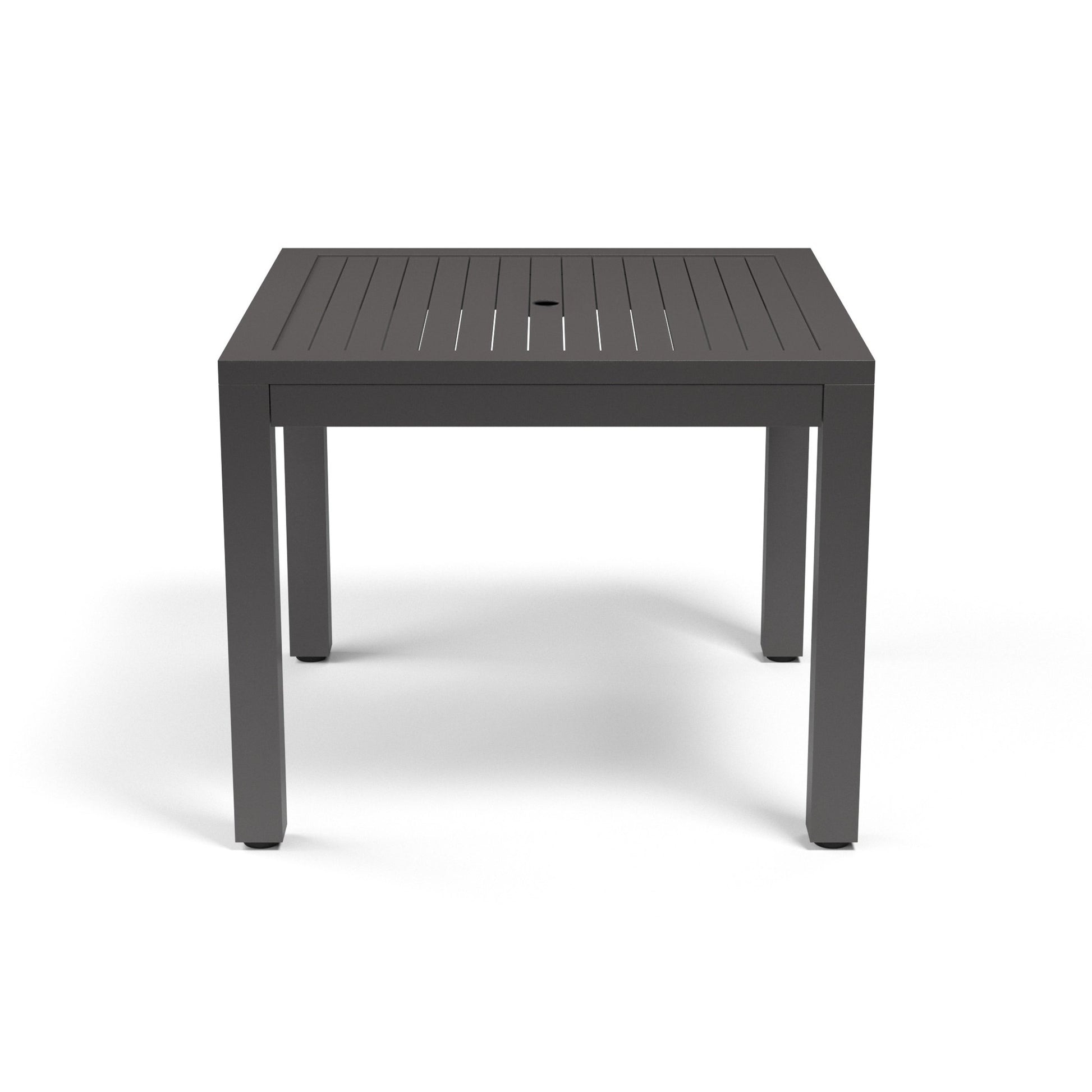 Vegas Outdoor Pub Table by Sunset West in graphite. Made from aluminum in a modern style.