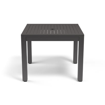 Vegas Outdoor Pub Table by Sunset West in graphite. Made from aluminum in a modern style.