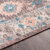 Brown, Light Brown, Light Beige, Light Gray, Medium Gray, Blue / 2'7" x 7'3"