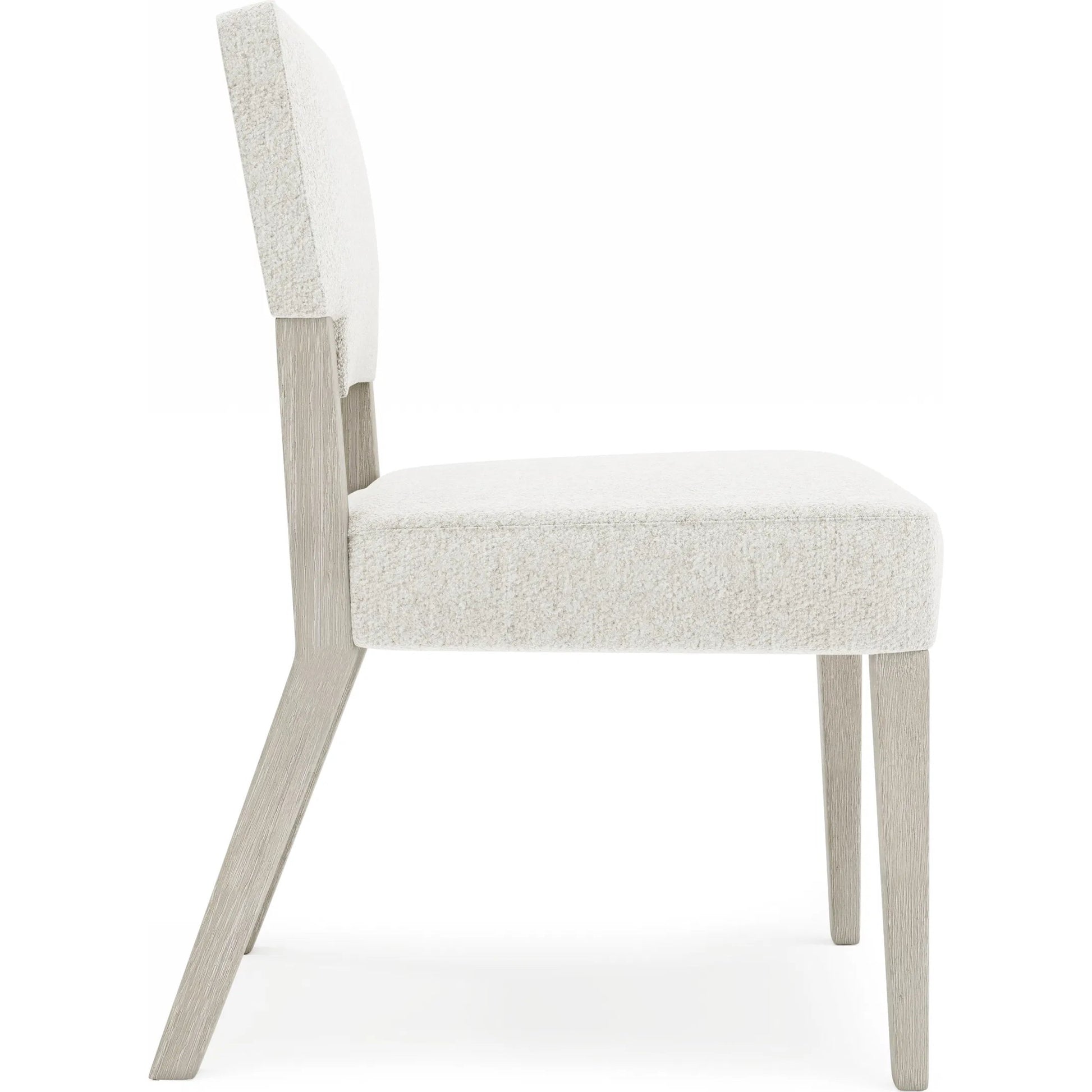 Tempo Side Chair by Bernhardt in white. Made from fabric, wood in a unique style.