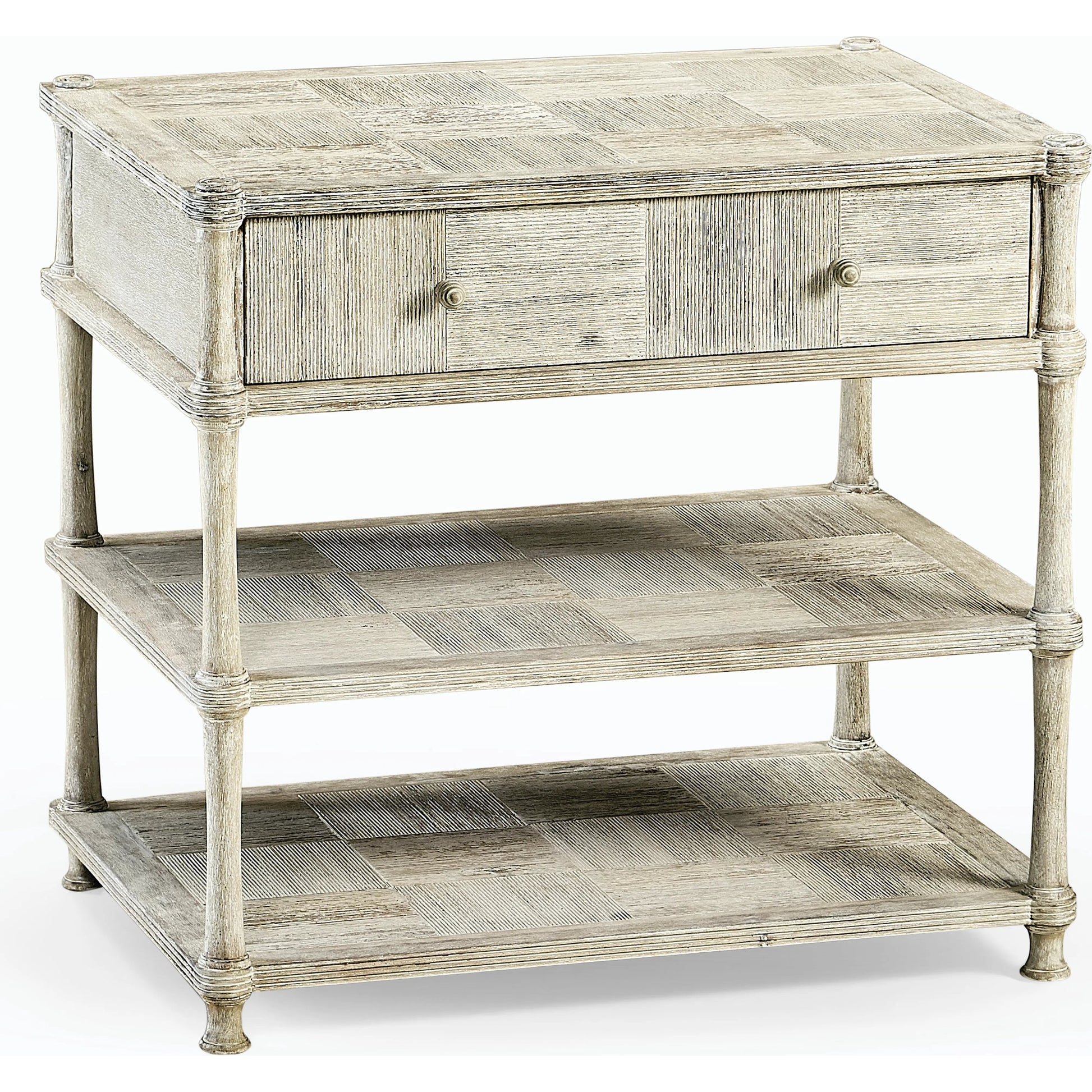 William Yeoward - Bywater Side Table with Drawer by Jonathan Charles in washed acacia. Made from acacia in a transitional style.