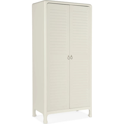 Serenity Cape May Wardrobe by Hooker Furniture in shell, champagne. Made from maple veneers in a modern style.