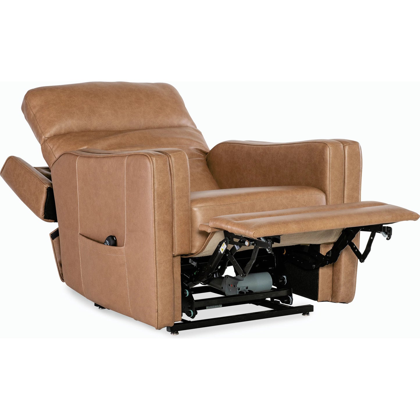 003 SI-2185863 | Additional Silo | Thyme Power Recliner w/ Power Headrest, Lumbar, and Lift by Hooker Furniture in brown. Made from leather in a modern style.