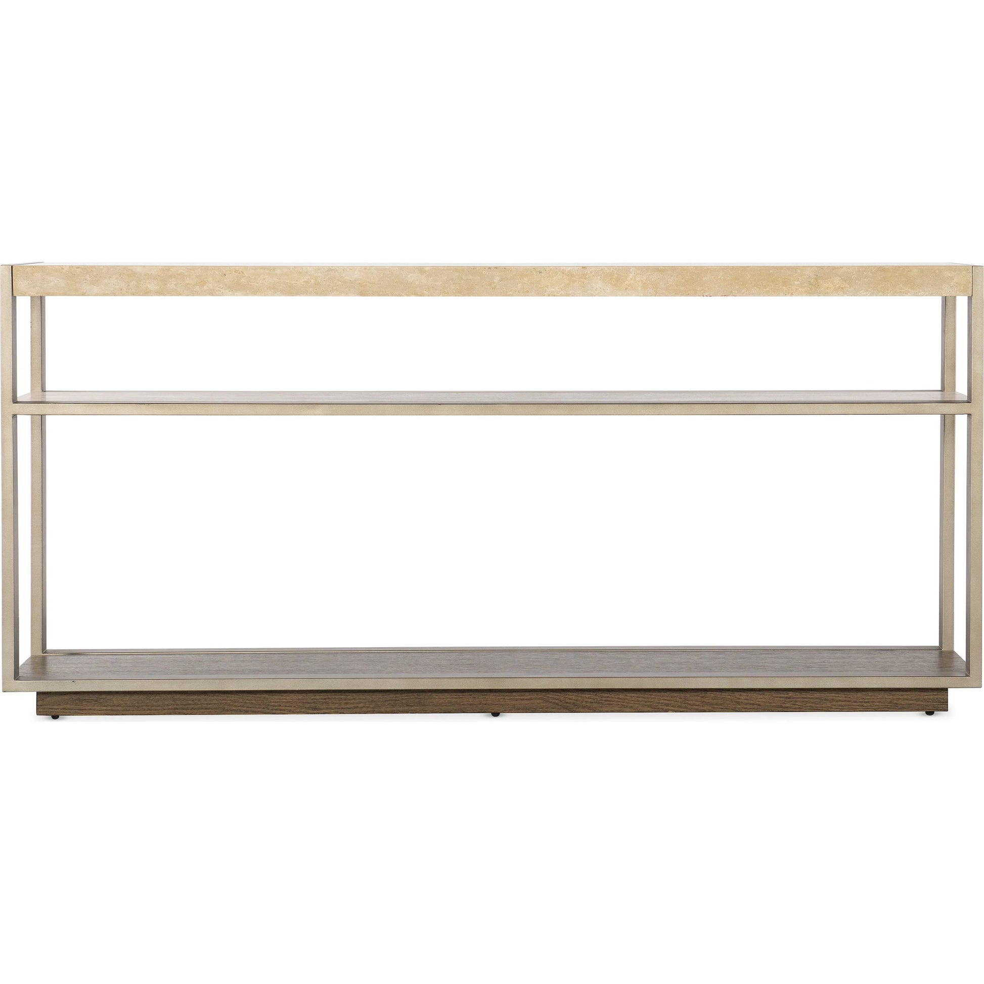 Hammon Marble Oak Console Table by Hooker Furniture in medium oak, champagne. Made from unique in a transitional style.
