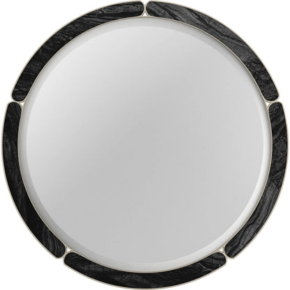 Cabochon Mirror by Caracole in whisper of gold. Made from metal, mirror, stone in a unique style.