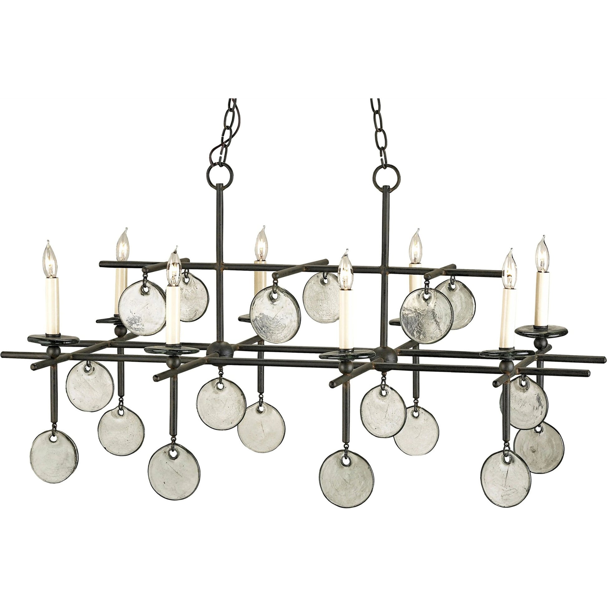 Sethos Rectangular Chandelier by Currey and Company. Made from unique in a modern style.