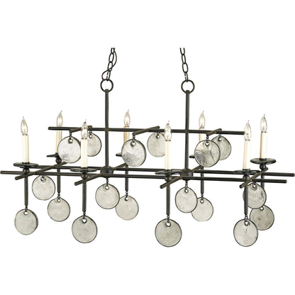 Sethos Rectangular Chandelier by Currey and Company. Made from unique in a modern style.