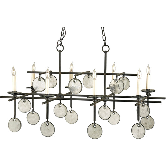 Sethos Rectangular Chandelier by Currey and Company. Made from unique in a modern style.