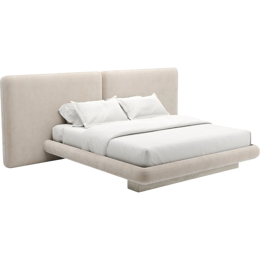 Overlap Upholstered 2 Panel Bed by Caracole. Made from stone in a transitional style.