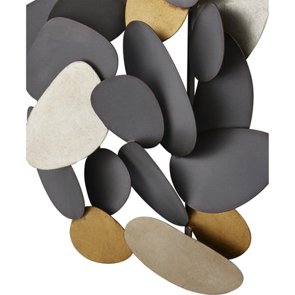 Moon Dust Wall Sconce by Currey and Company in hiroshi gray, contemporary gold leaf, contemporary silver leaf. Made from wrought iron in a modern style.