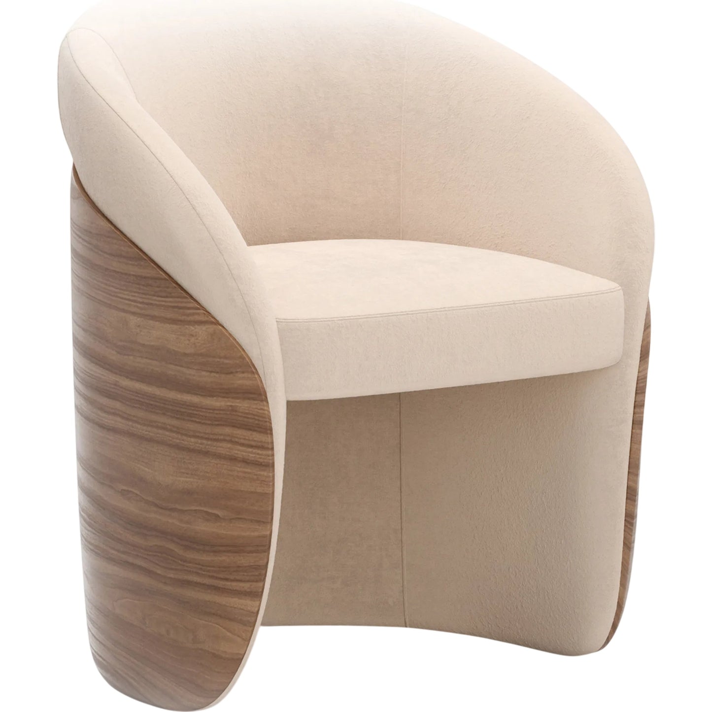 001 SI-2462221 | Primary Silo | Fleur Wood Back Dining Chair by Caracole in porcini. Made from unique in a transitional style.