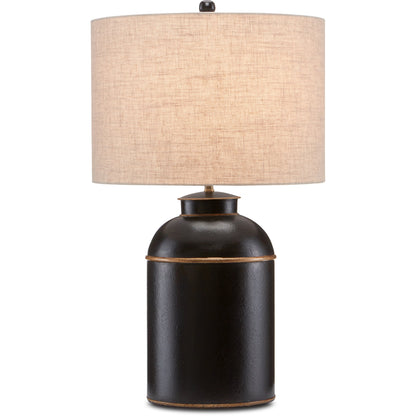 London Table Lamp by Currey and Company in black, gold. Made from wrought iron in a cottage & farmhouse style.