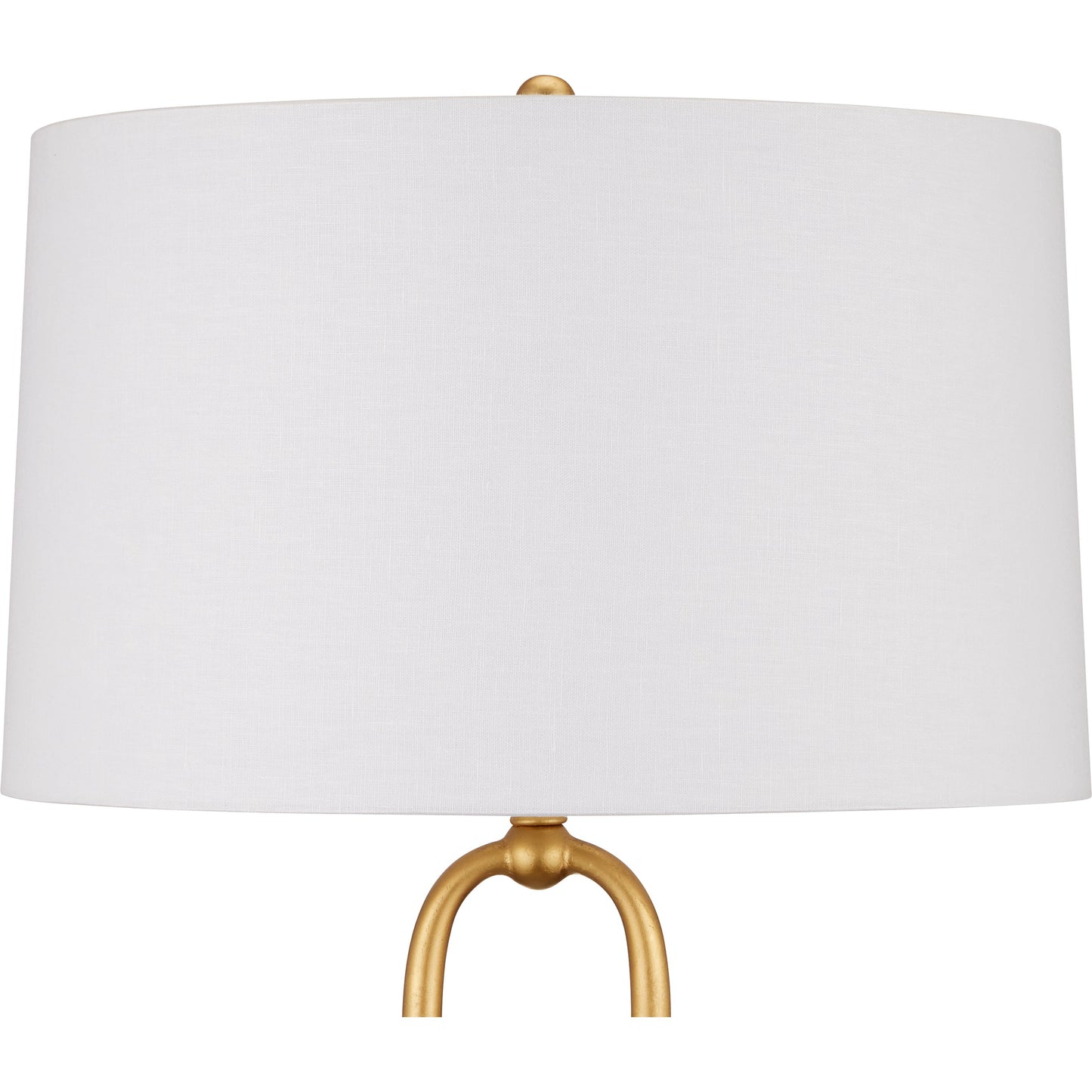 003 SI-2133946 | Closeup | Glossary Floor Lamp by Currey and Company in contemporary gold leaf, natural. Made from metal, marble in a modern style.