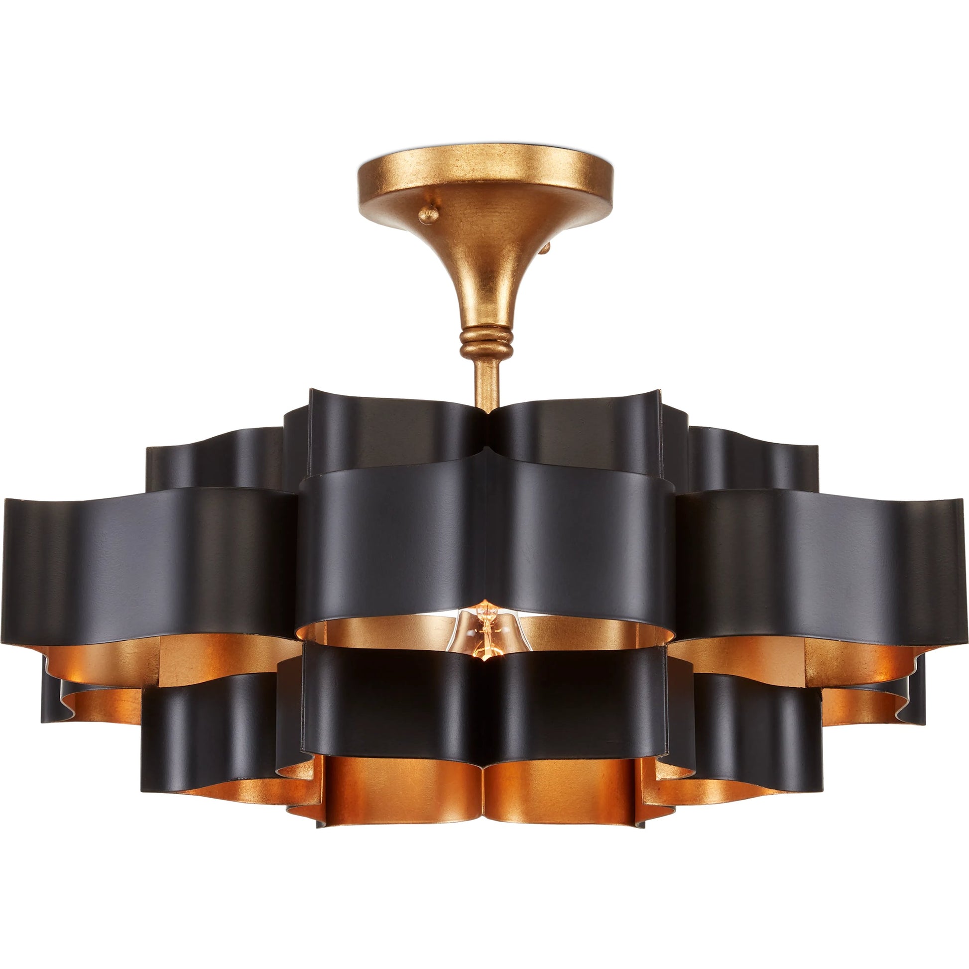 Grand Lotus Chandelier by Currey and Company. Made from unique in a modern style.