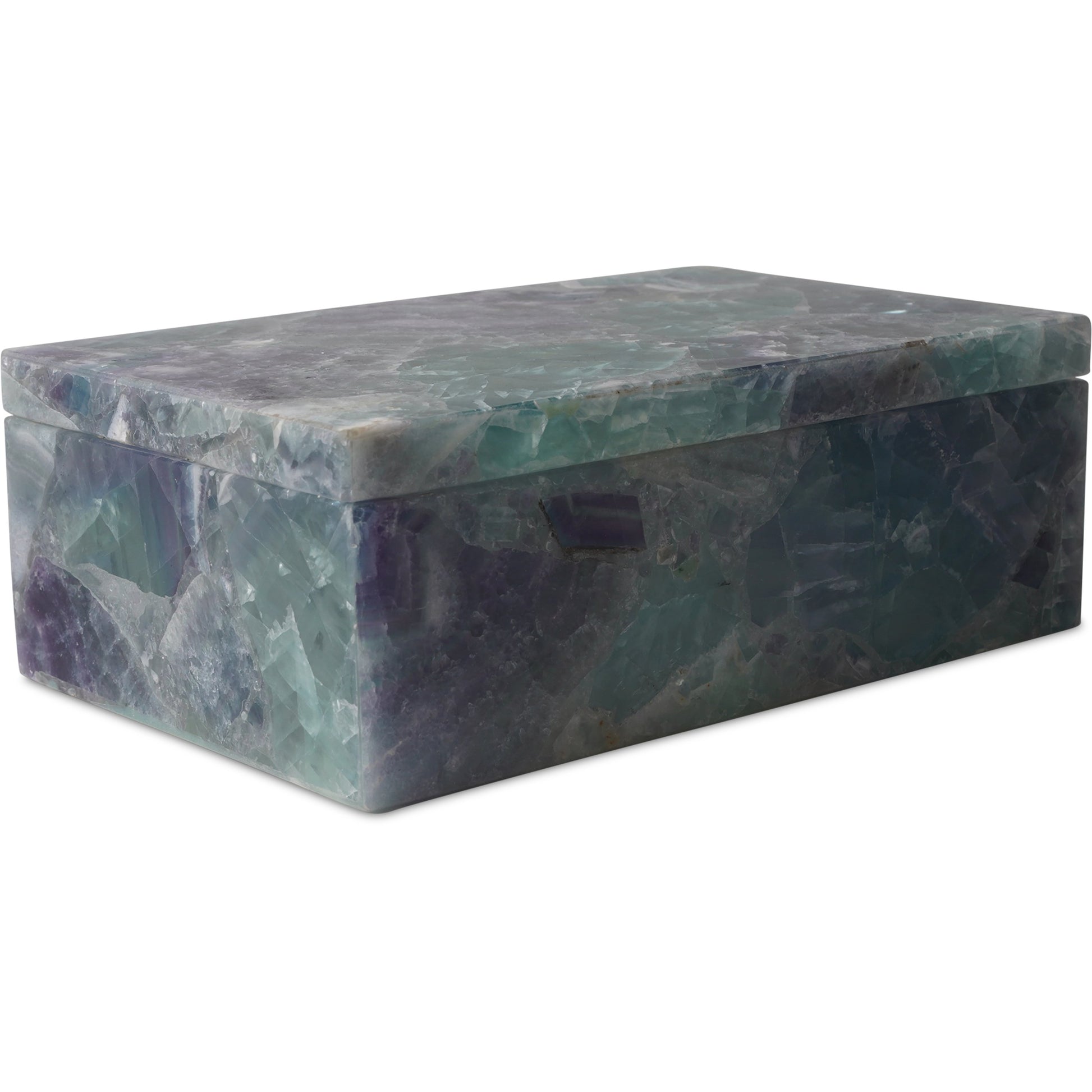 Fluorite Box by Currey and Company in natural. Made from fluorite in a modern style.