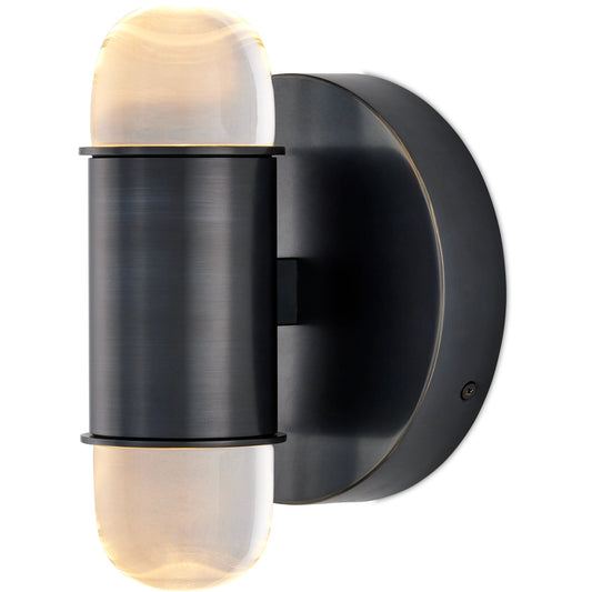 Capsule Wall Sconce by Currey and Company. Made from metal, optic crystal in a modern style.