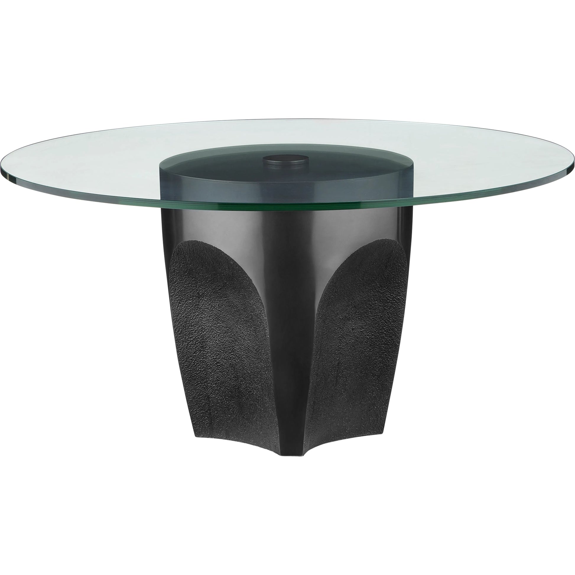 Lemy Cocktail Table by Currey and Company. Made from stainless steel, tempered glass in a modern style.
