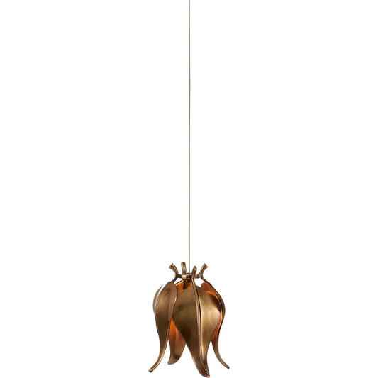 Iota 1-LIGHT Multi-Drop Pendant by Currey and Company in antique brass, silver. Made from brass in a modern style.