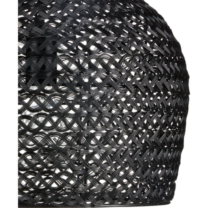 Piero Pendant by Currey and Company in satin black. Made from metal in a cottage & farmhouse style.