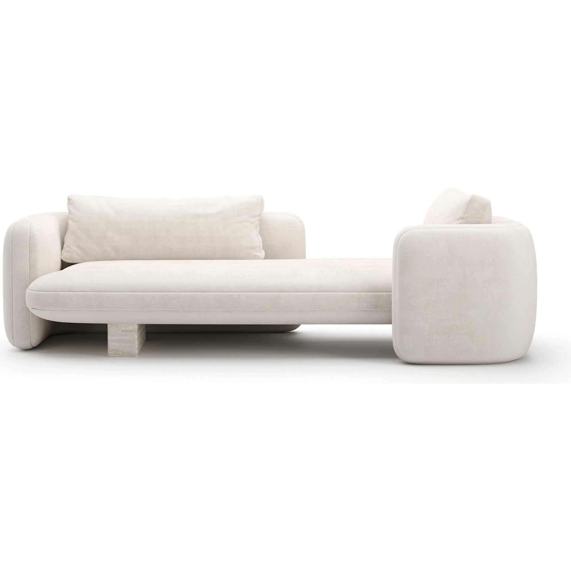 Overlap Bedroom Chaise by Caracole. Made from stone in a transitional style.