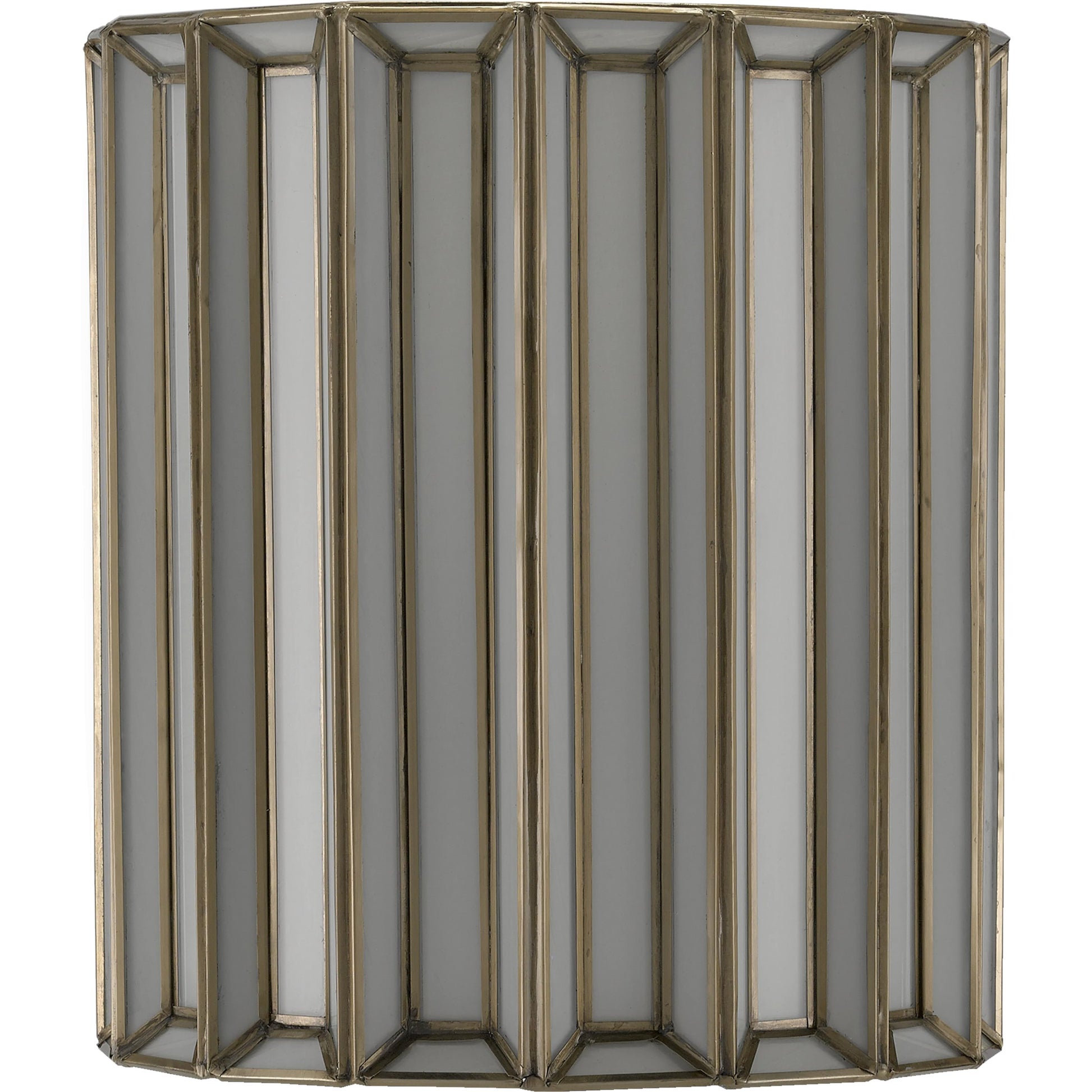 Daze Wall Sconce by Currey and Company in antique brass, white. Made from iron, milk glass in a transitional style.
