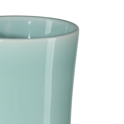 Celadon Green Straight Neck Vase by Currey and Company in celadon green. Made from porcelain in a modern style.