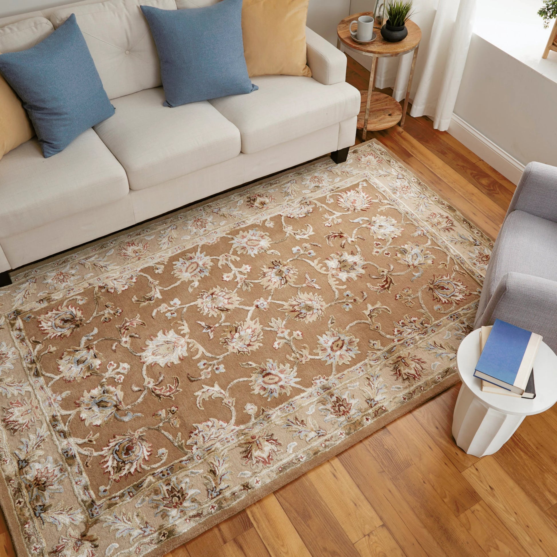 Prescott Traditional & Botanical Rug - 8939F by Feizy. Made from viscose, wool in a unique style.