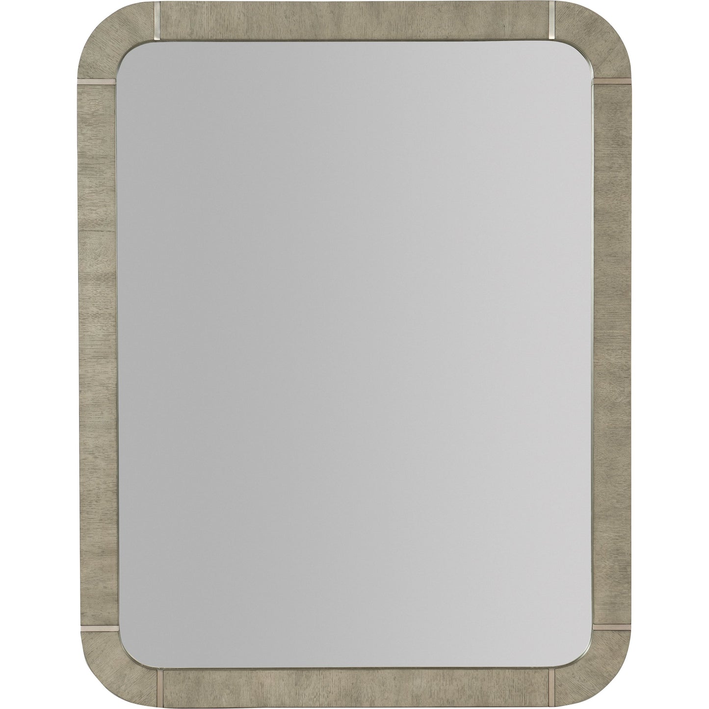 001 SI-1900794 | Primary Silo | Linville Falls Pinnacle Trails Mirror by Hooker Furniture in mink. Made from oak veneers in a modern style.