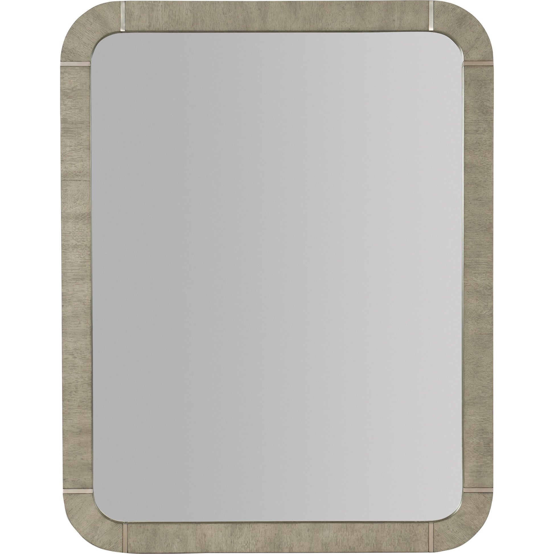 Linville Falls Pinnacle Trails Mirror by Hooker Furniture in mink. Made from oak veneers in a modern style.