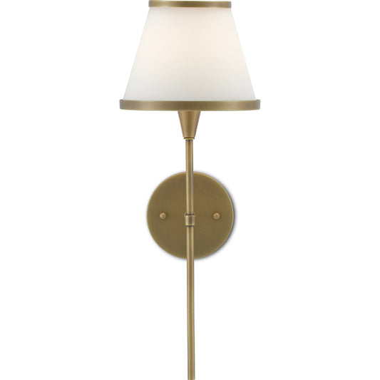 Brimsley Wall Sconce by Currey and Company. Made from steel, glass in a traditional style.