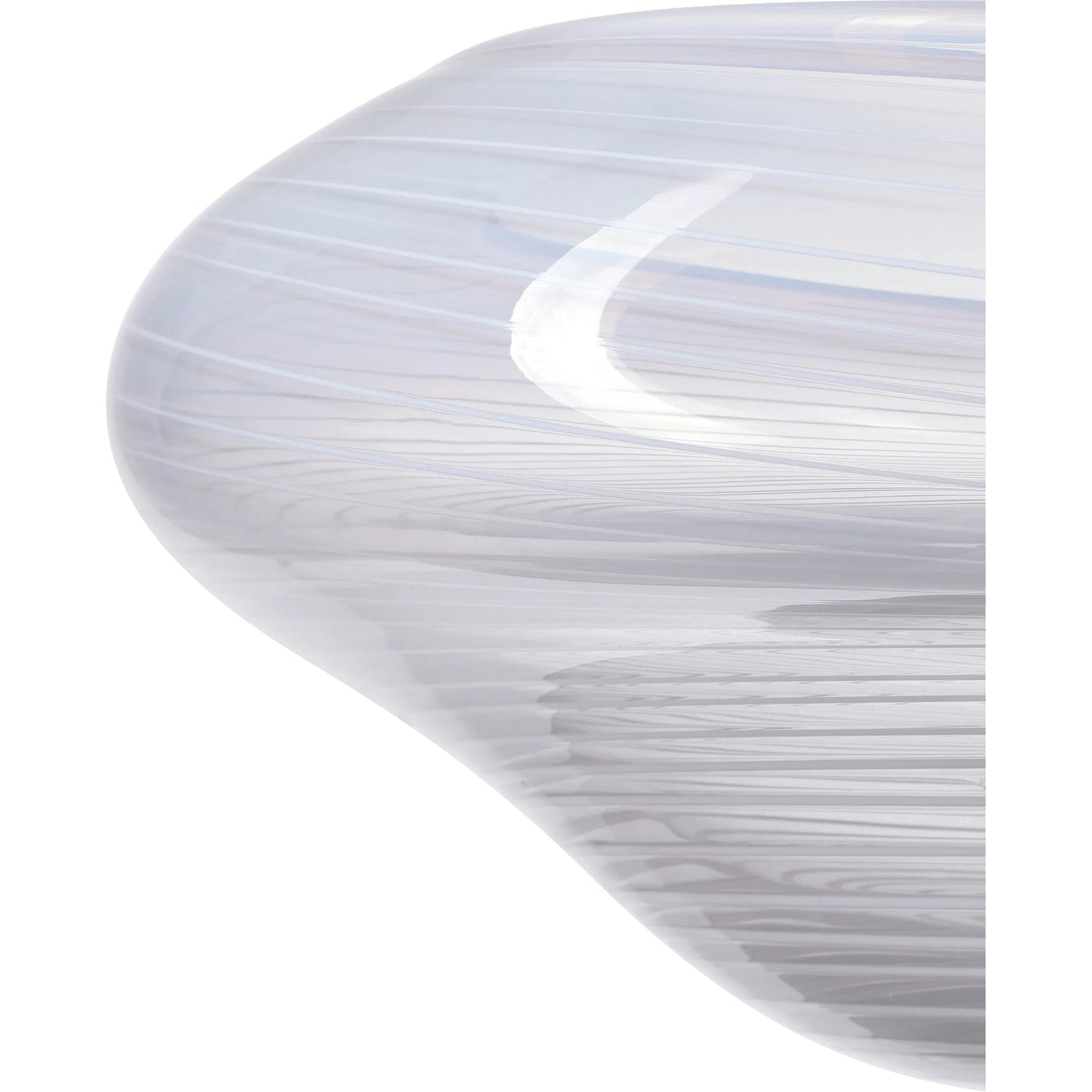 004 SI-2386966 | Closeup | Bonaventure Bowl by Currey and Company in gray and white, clear. Made from glass in a modern style.