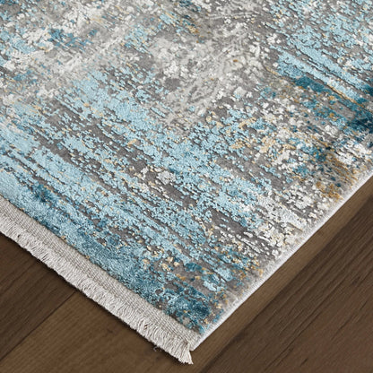 Cadiz Rug - 3889F by Feizy in ivory, blue, gold. Made from viscose, acrylic in a unique style.