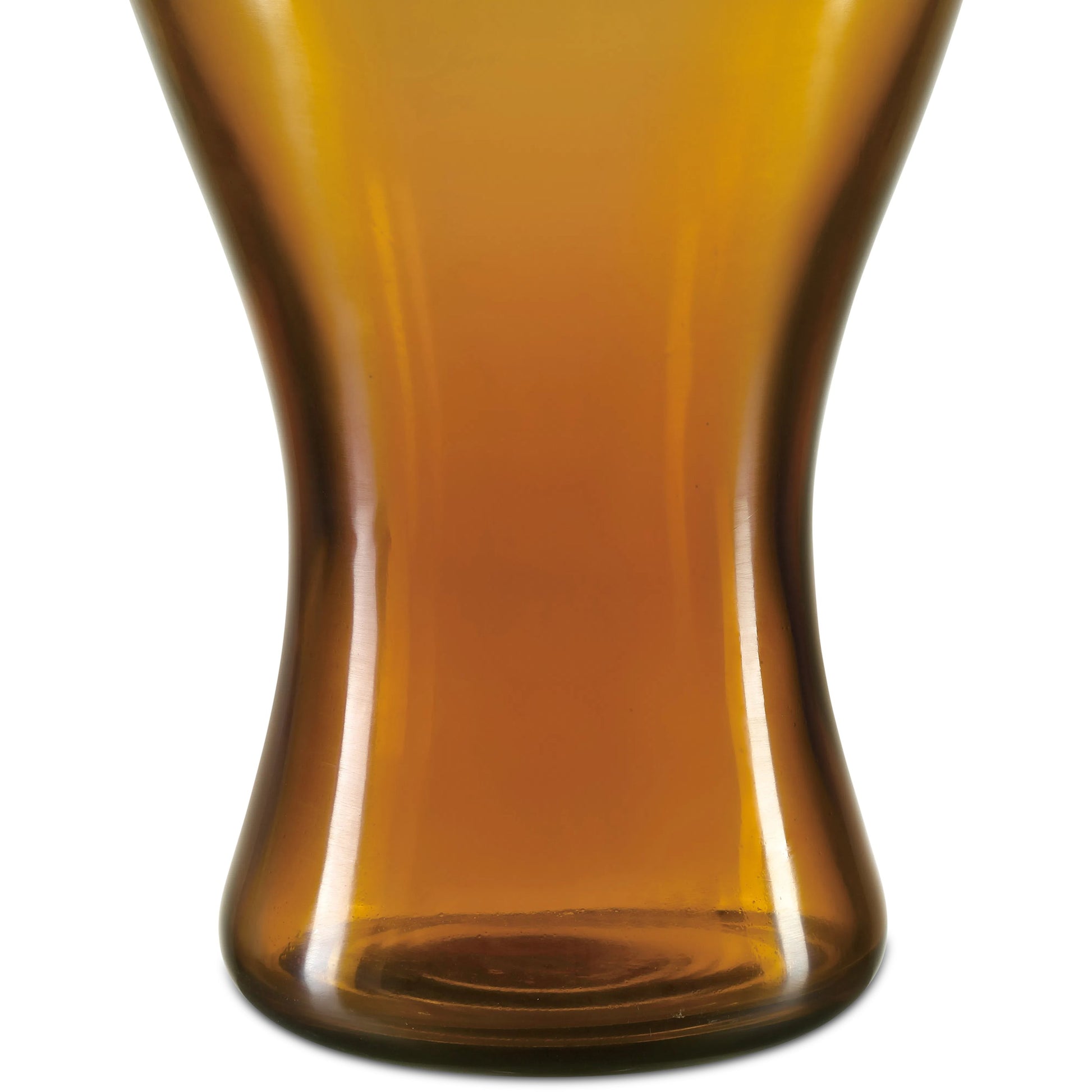 Gold Peking Maiping Vase by Currey and Company in amber. Made from glass in a modern style.