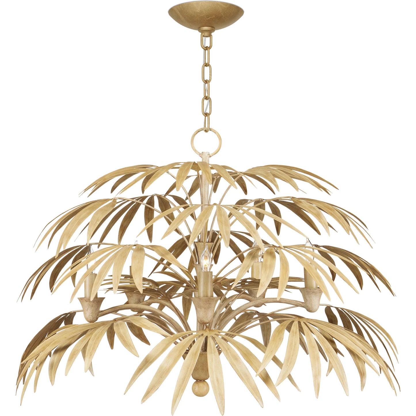 003 SI-1923857 | Additional Silo | Calliope Chandelier by Currey and Company in coco cream. Made from wrought iron in a modern style.