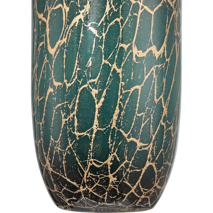 Vitry Vase by Currey and Company in green, gold. Made from glass, gold powder in a eclectic & global style.