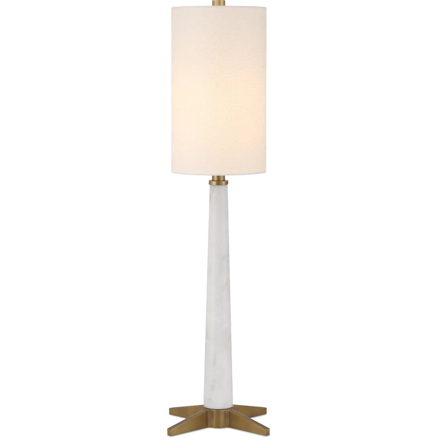 000 SI-2387108 | Primary Silo | Munroe Table Lamp by Currey and Company in white, antique brass. Made from marble, metal in a modern style.