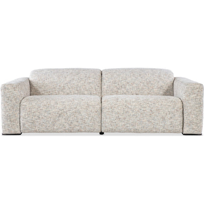 Atlas Power 2 Seat Sofa with Power Headrest by Hooker Furniture in odyssey frost and ebony. Made from fabric in a transitional style.